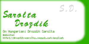 sarolta drozdik business card